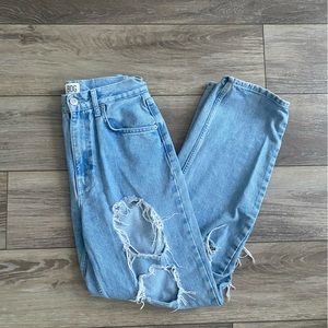 UO BDG ripped wide leg jeans